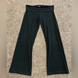 NWT Pink VS Victoria's Secret Y2K Foldover Flare Yoga Pants Solid Black XXL